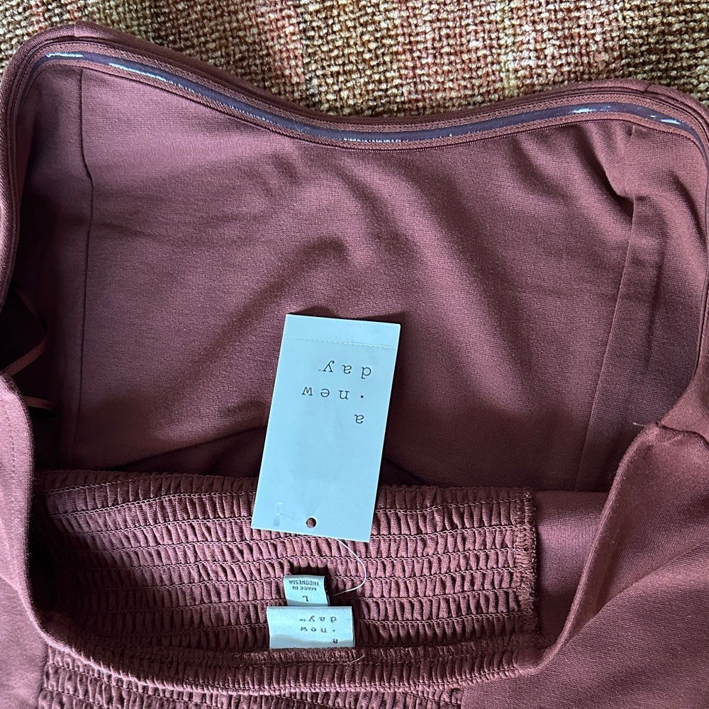Brown Strapless Top - Picture 4 of 4